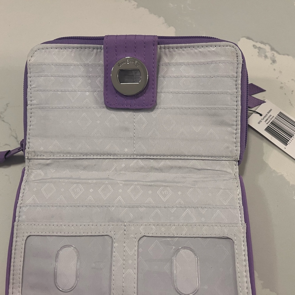 Vera Bradley Quilted RFID Turn-Lock Zip Wallet - Picture 4 of 5
